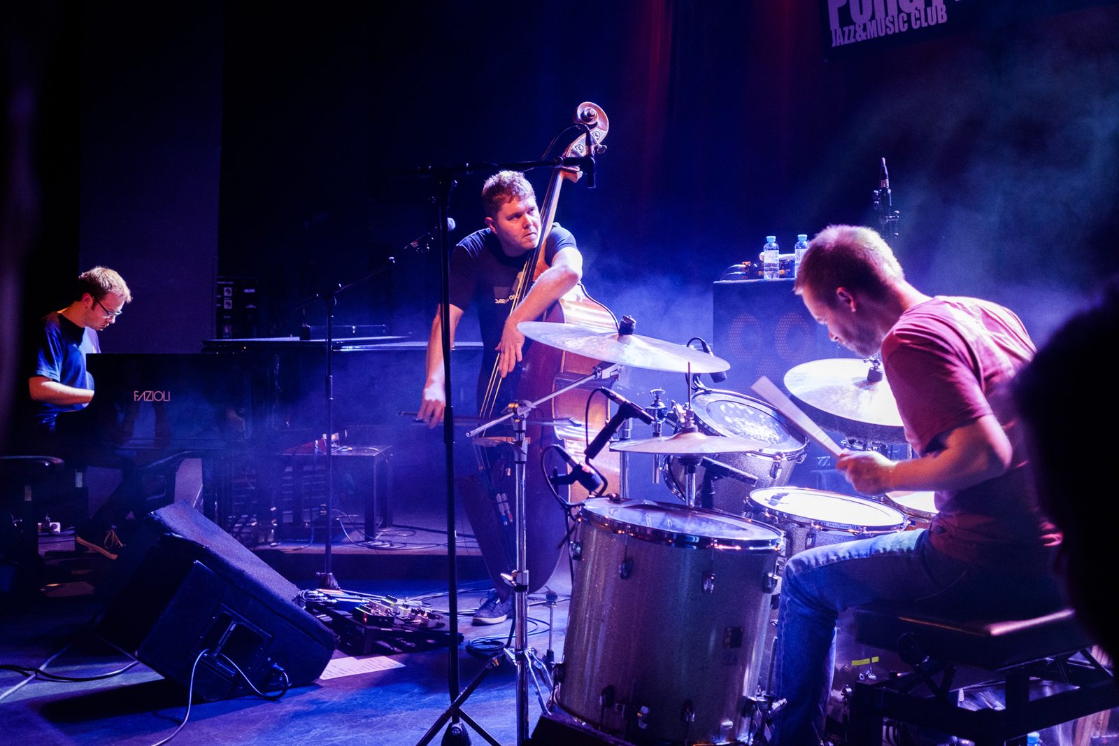 GoGo Penguin live at Porgy & Bess, Vienna: piano, double bass and drums on stage